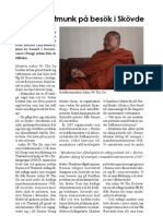 En Buddhistmunk På Besök I Skövde