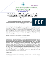 Optimization of Machining Parameters For Turning Different Alloy Steel Using CNC - Review