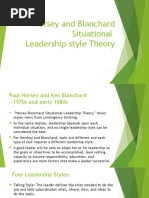 Hersey and Blanchard Leadership Style Theory