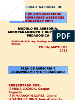 Plan de Asesoria y Acompañamiento Pedagógico-2011