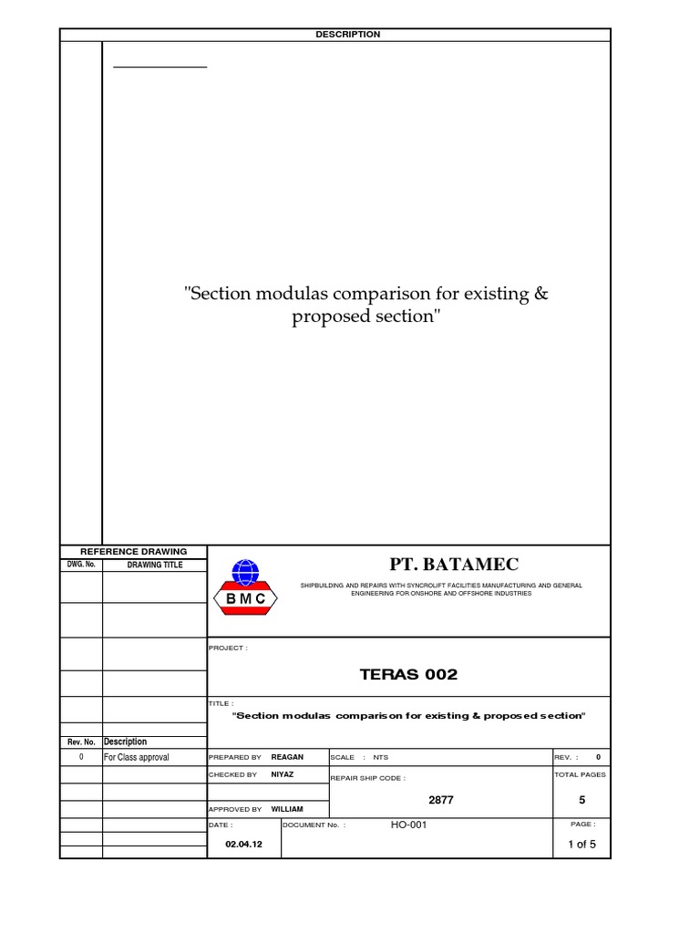 Section Modulus Comparison Report | PDF