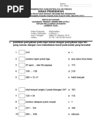 Soal UTS Matematika Kelas II Semester 1 Tahun 2015-2016 SD Serang