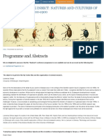 Programme and Abstracts (Re) Imagining The Insect: Natures and Cultures of Invertebrates, 1700-1900