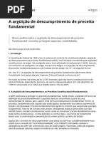 A Argüição de Descumprimento de Preceito Fundamental 