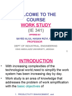 Welcome To The Course: Work Study