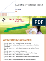 EDU 620 AID Teaching Effectively Edu620aiddotcom