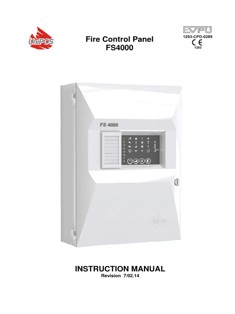 FS4000 Fire Control Panel Manual | PDF | Power Supply | Relay