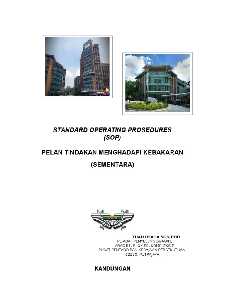 Sop Pelan Tindakan Menghadapi Kebakaran Pdf