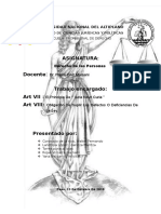 Derecho de Las Personas - Artículos Vii y Viii