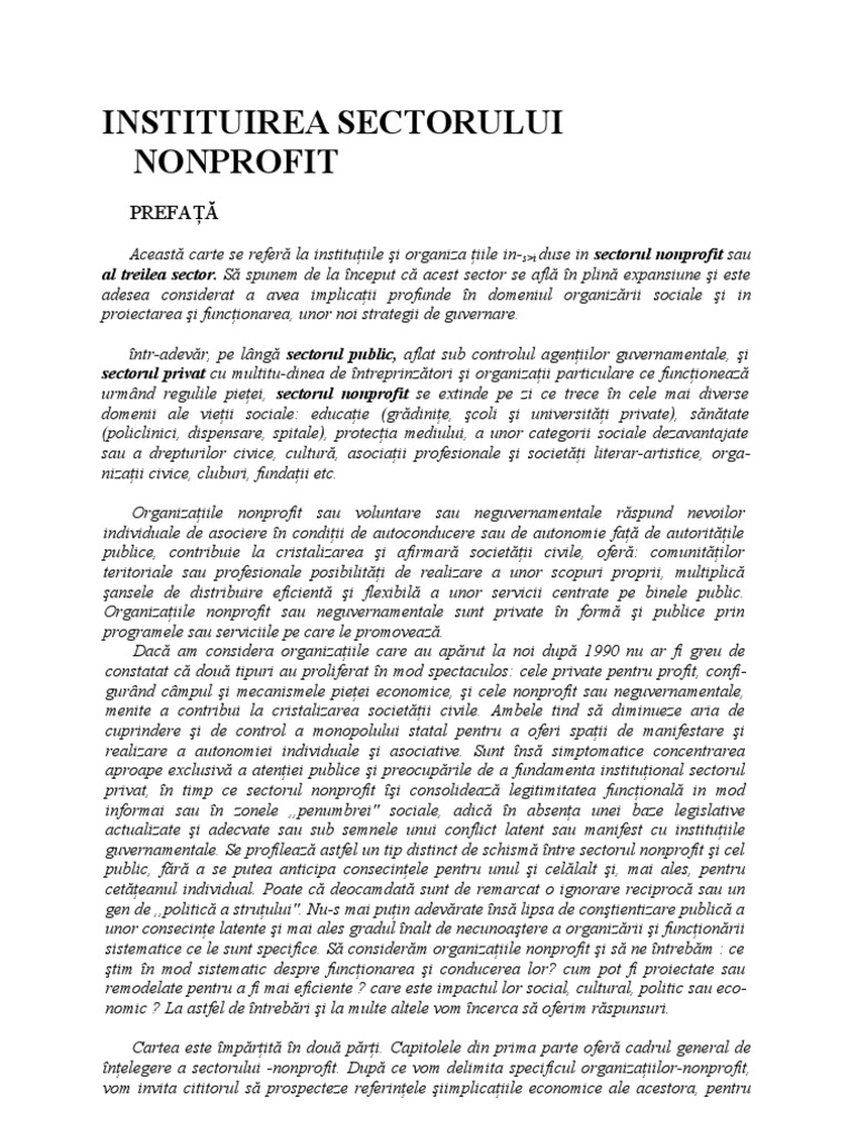 Mihaela Vlasceanu Sectorul Nonprofit