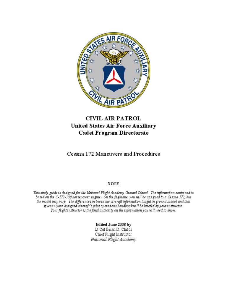 Cessna 172 Maneuvers Guide | PDF | Stall (Fluid Mechanics) | Flap ...