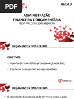 Administração Financeira e Orçamentária - AULA AO VIVO 3