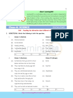 Science Practice Exercise For Class 4 - Recalling The Information About Different Animals