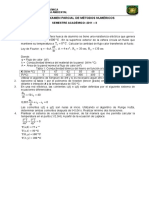 Tercer Examen Parcial 2011 - II en Metodos Numericos