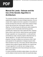 Manuel de Landa - Deleuze and the Use of the Genetic Algorithm in Architecture