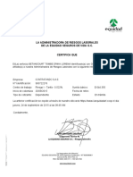 Certificado ARL Betancourt Tombe Erika