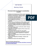 get familiar marking criteria