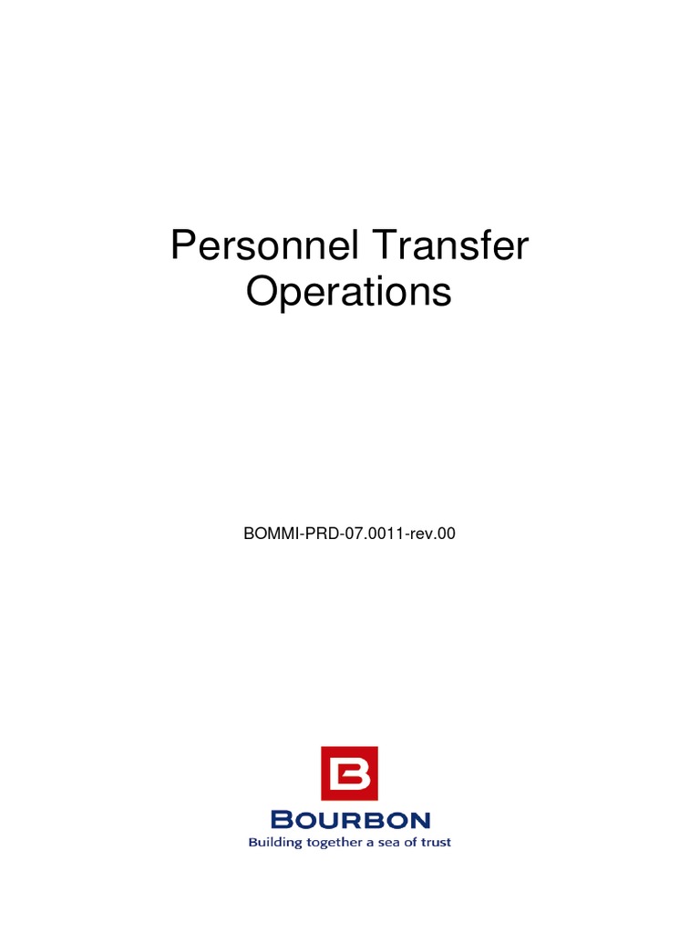 Personnel Transfer Operations Procedure | PDF | Safety | Personal ...