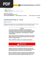 Main Hydraulic Pump Air - Purge