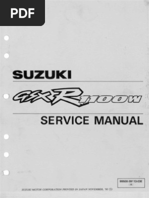 GSX―R1100　サービスマニュアル　英語版 英語版】SUZUKI GSX-R1100 サービスマニュアル&パーツリスト