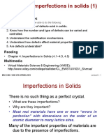 MSE 3300-Lecture Note 06-Chapter 04 Imperfection in Solids PDF