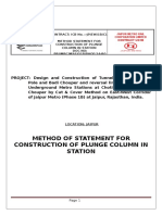 Method Statement for Plunge Column