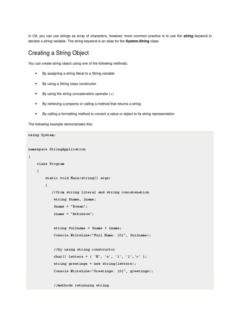 Strings | String (Computer Science) | Array Data Structure