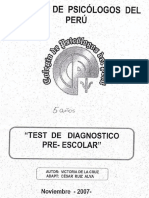 Test de Diagnóstico Pre-escolar