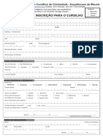 Ficha de Inscrição - Cursilho