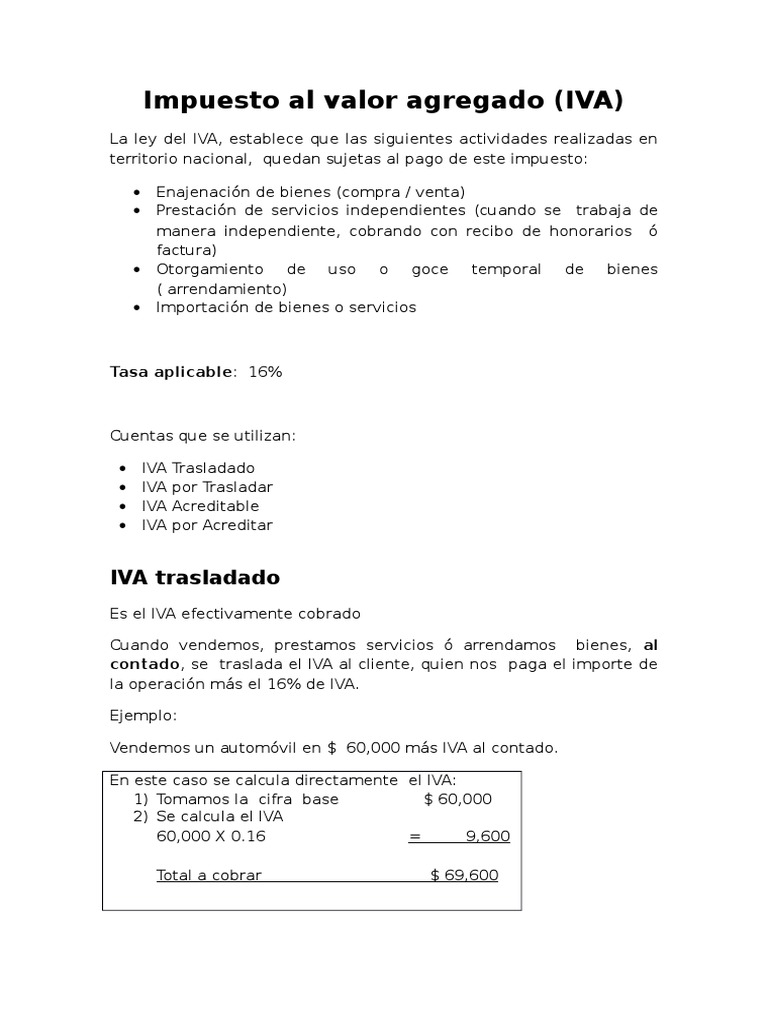 Iva | PDF | Impuestos | Impuesto al valor agregado