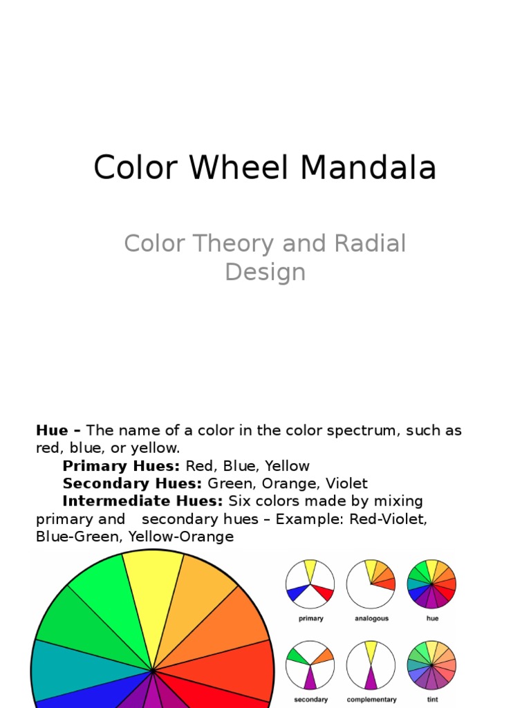 Mandala Color Wheel Printable