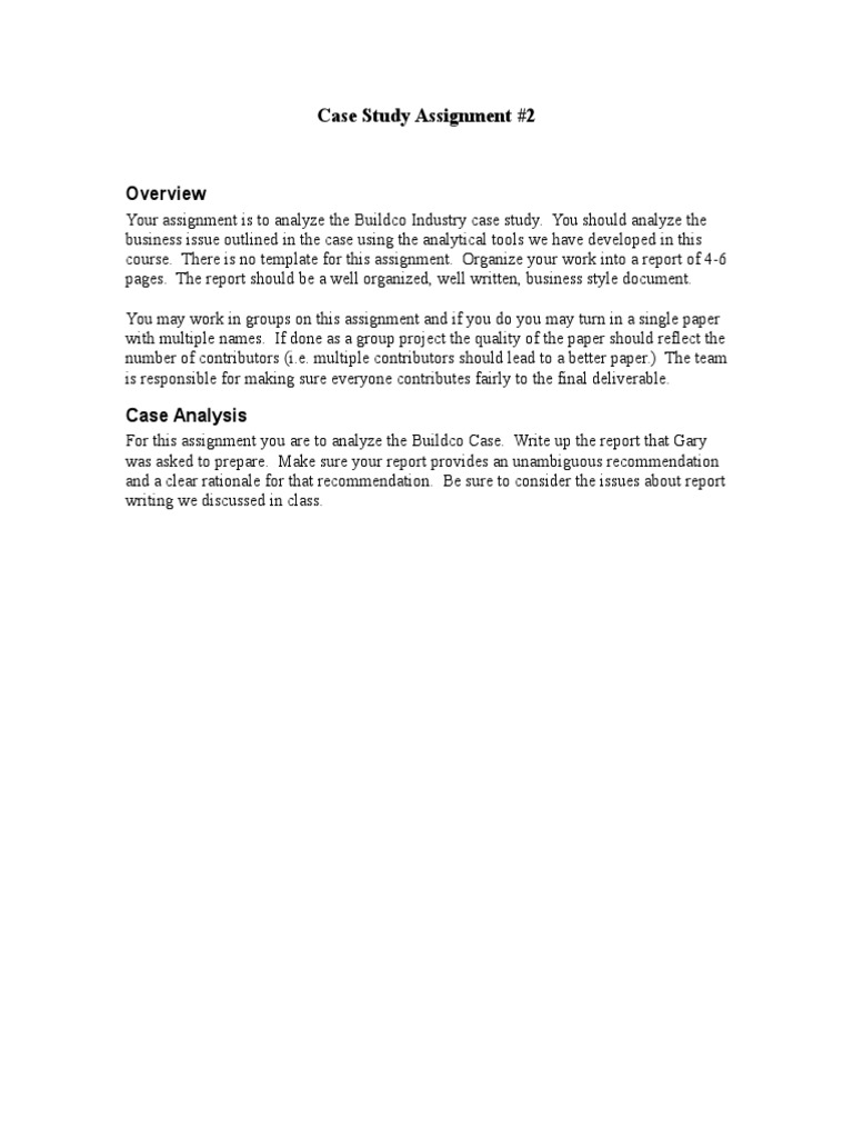 Buildco Case Study Analysis Guide | PDF | Chief Information Officer ...