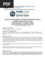 League of Women Voters of Pennsylvania Citizen Education Fund Nonpartisan Voters Guide