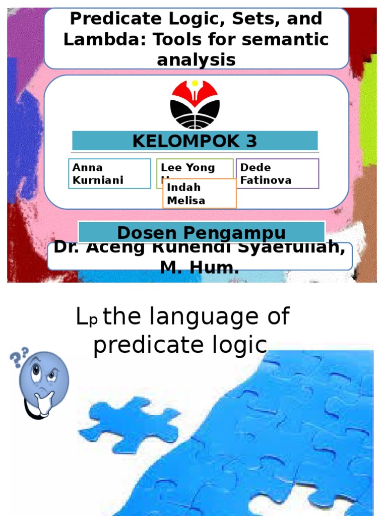Predicate Logic, Sets, and Lambda: Tools For Semantic Analysis | PDF