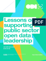 Lessons on supporting public sector open data leadership