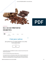 El Cacao Previene Diabetes - Barcelona Alternativa