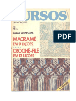 Cursos de Manequim - Curso de Macrame em 9 Liçoes - Nº 1