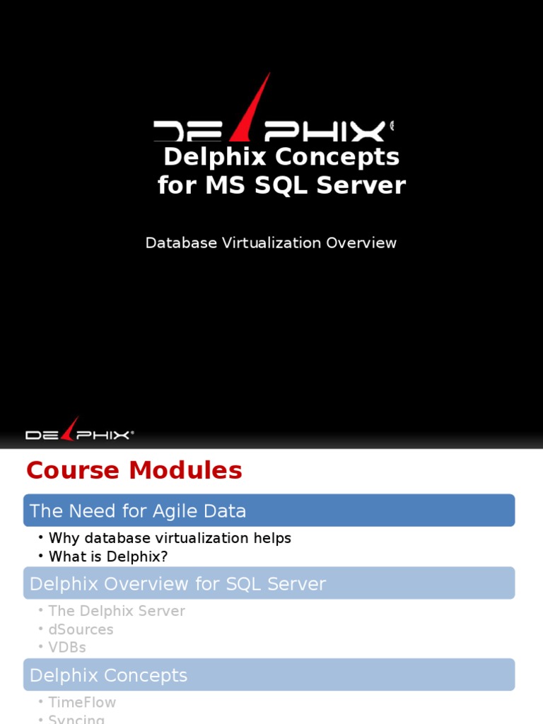 Delphix Concepts SQL Server Updated | PDF | Microsoft Sql Server ...
