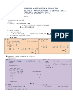 Kunci Jawaban Matematika Ekonomi Uas Gasal 2011/2012 - Manajemen S1 Semester 1 Fakultas Ekonomi Umk