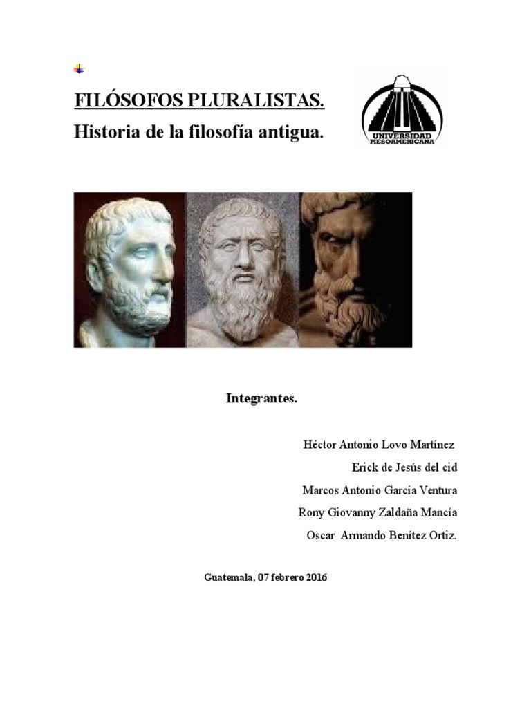 O Que Distingue Os Filósofos Monistas Dos Pluralistas