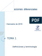 Ecuaciones Diferenciales Tema 1