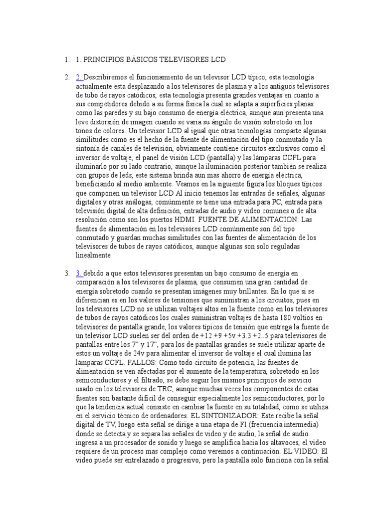 Televisores LSD | PDF | Pantalla de cristal líquido | Televisión