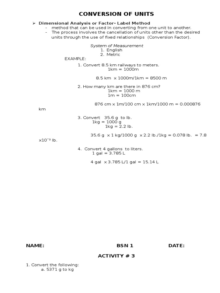 Answers to METRICS AND MEASUREMENT Worksheet (Chemistry) - Studocu, image size:768x1024