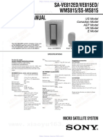 Sony Active Subwoofer Service Manual