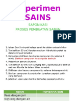 Ekperimen SAINS SAPONIFIKASI