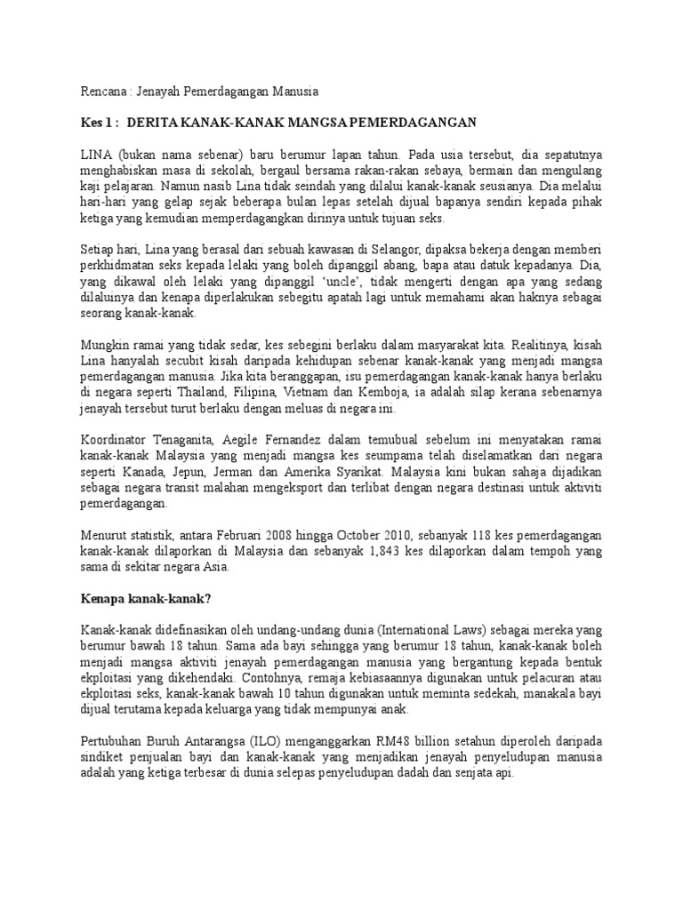 Rencana Pemerdagangan Manusia Pdf