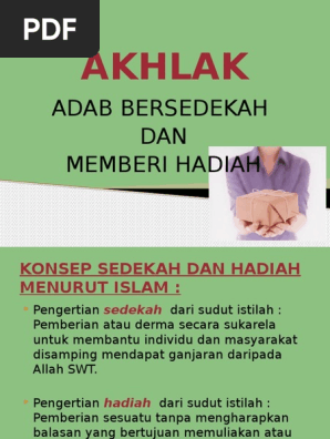 Adab Bersedekahdan Memberi Hadiah Pdf