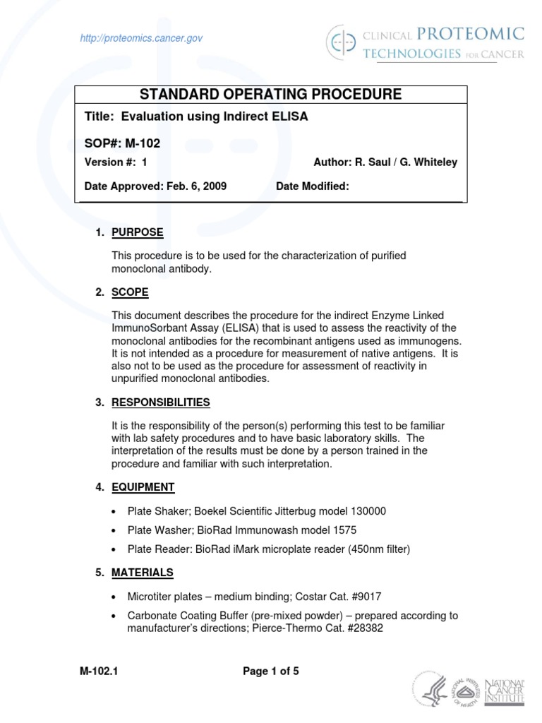 M-102 Evaluation Using Indirect ELISA | PDF | Microtiter Plate | Elisa