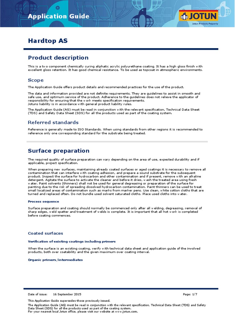 JOTUN Paints Procedure Paint Specification (Technical Standard)