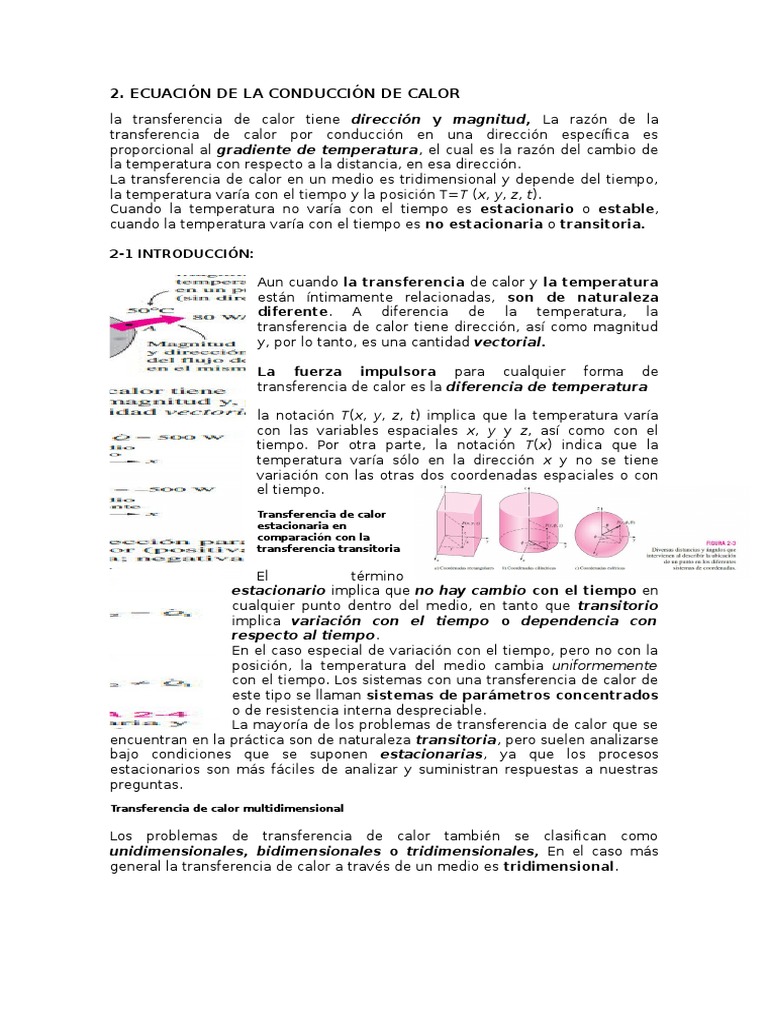 Cap 2 Transferencia de Calor | PDF | Conduccion termica | Calor
